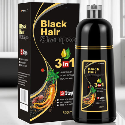 Instant Black Hair Dye Shampoo - Pack of 2