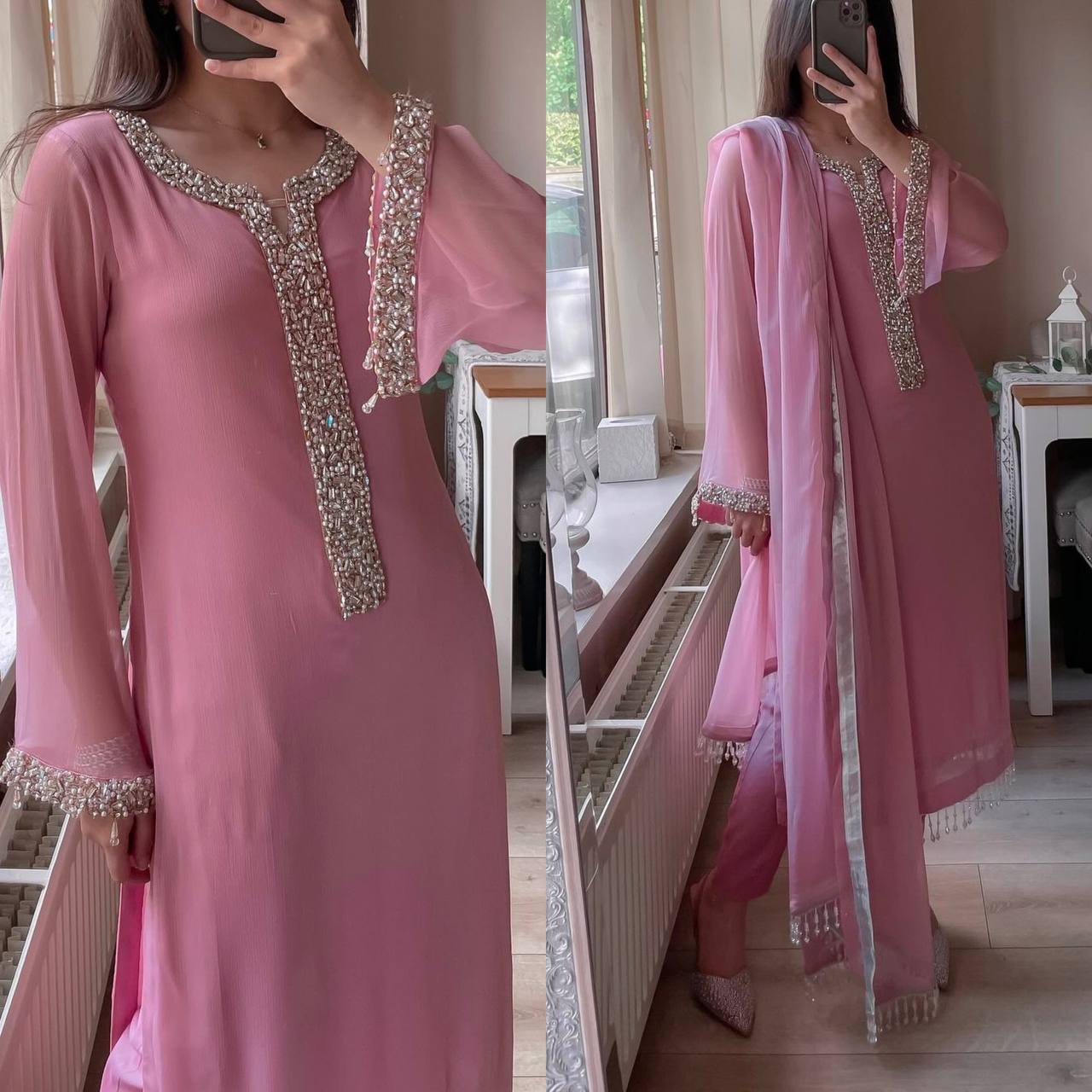 PearlGlow Georgette Suit