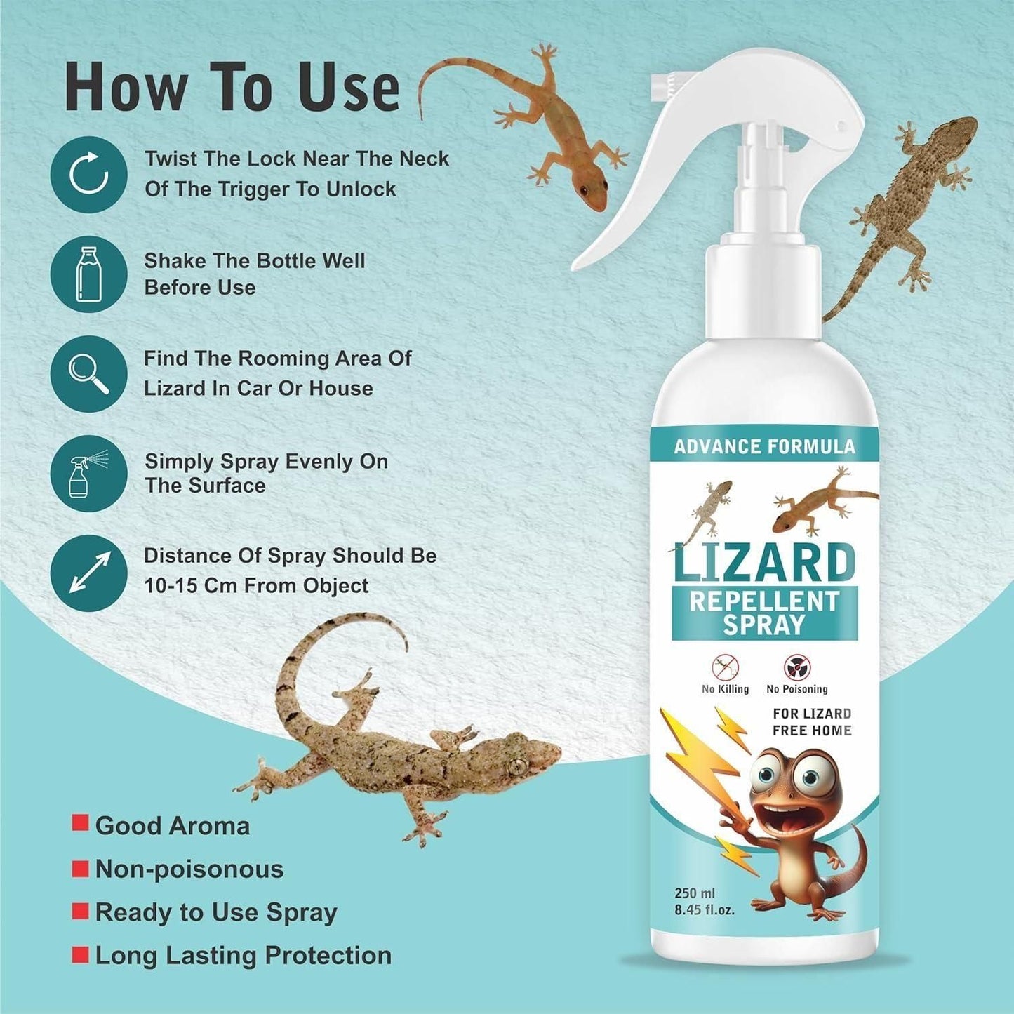 Lizard Repellent 250ML- Buy 1 Get 1 Free