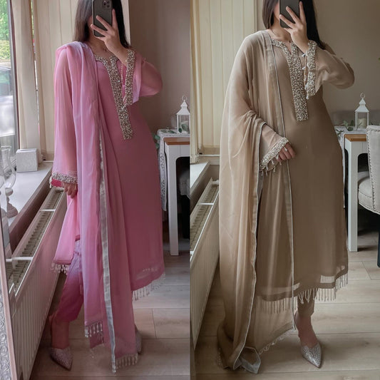 PearlGlow Georgette Suit