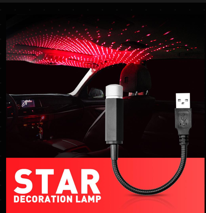 Star Lamp USB Car Ceiling Light
